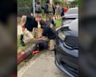 US citizen injured by ICE agents in California – video