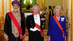 King praises Strait of Hormuz peace efforts at glittering banquet