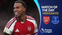 Arsenal beat Everton to go level on points with leaders Man City