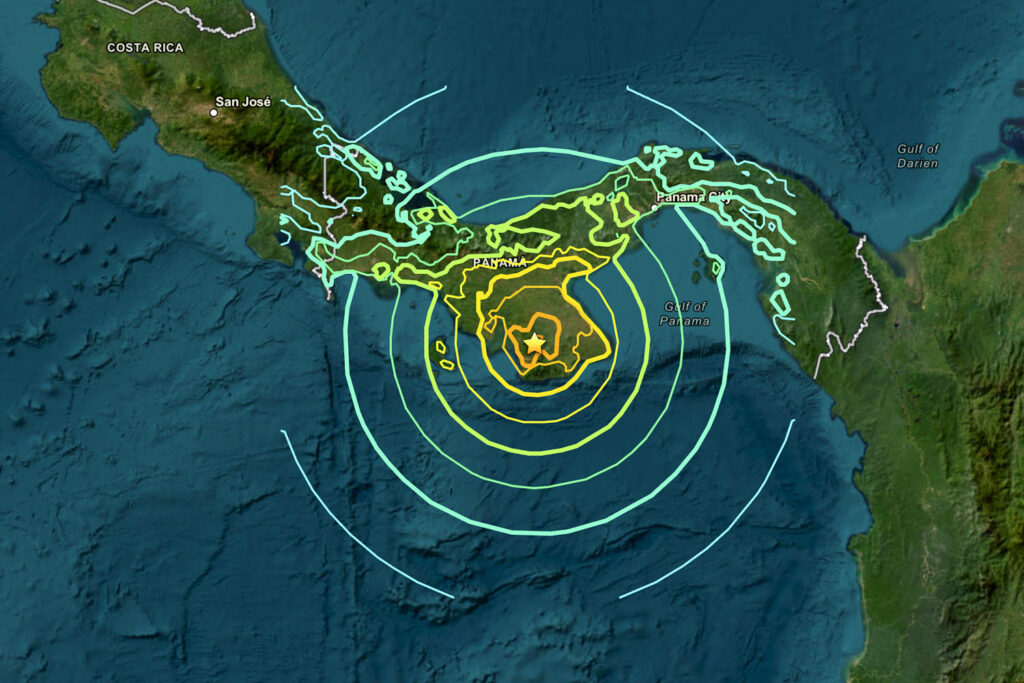 A magnitude 7.7 earthquake rocks Panama