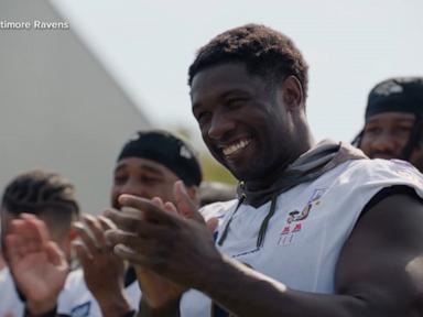 WATCH:  Baltimore Ravens step up to support kids with cancer