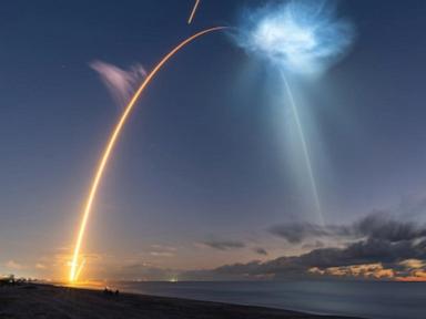 WATCH:  SpaceX launch spawns "jellyfish" cloud in sky before sunrise
