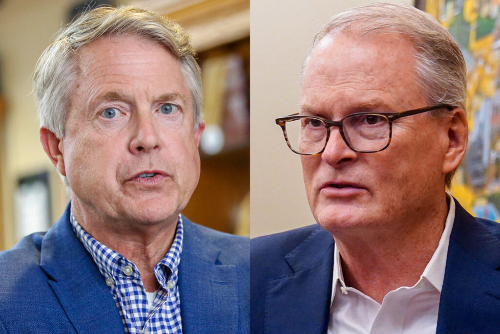 Roger Marshall and Adam Hamilton face off in fiery final Kansas Senate debate