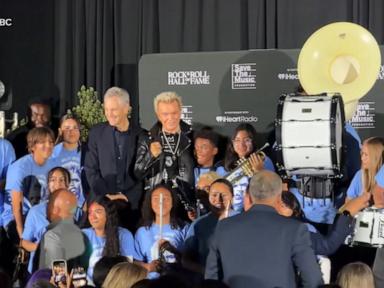 WATCH:  Billy Idol surprises students with musical instruments