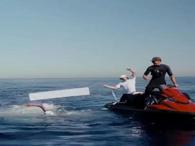 WATCH:  Woman makes history swimming the entire California coast