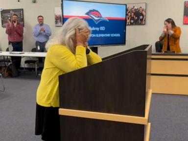 WATCH:  School janitor gets special honor in tearful ceremony