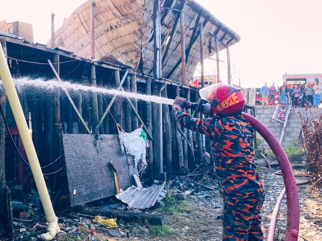A fire guts a Bangladeshi beach resort, killing 10 people