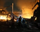 Russia strikes Kyiv hours after agreeing to US-brokered peace talks – video