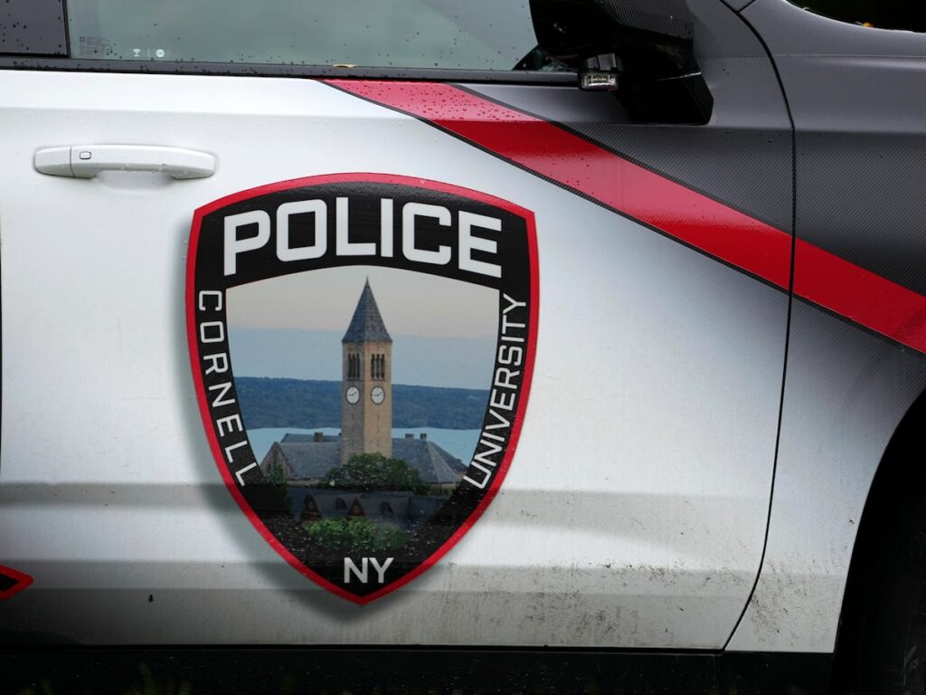 Cornell building is sprayed with graffiti blasting school's response to gang rape complaint