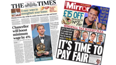 The Papers: 'England's golden boy' Kane and 'Time to pay fair'