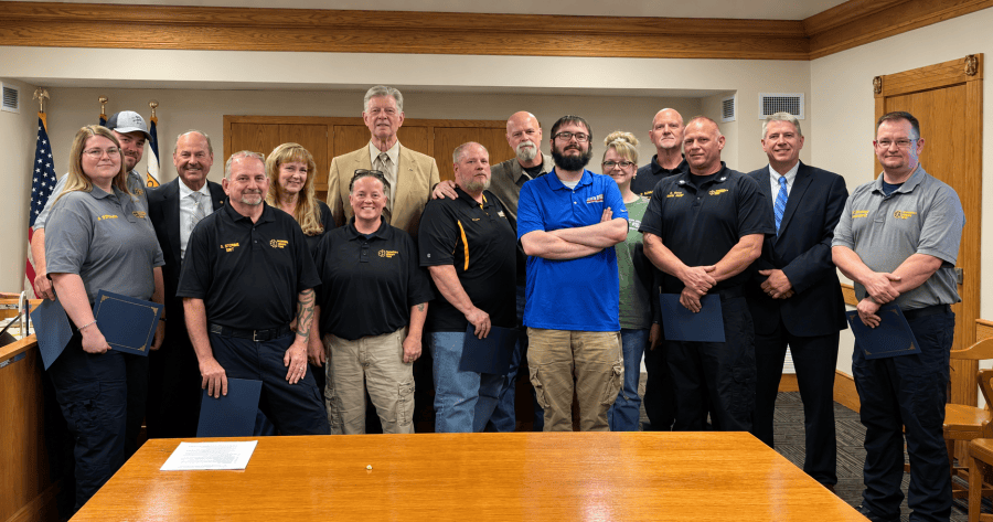 Marshall County Commission honors first responders for saving deputy's life