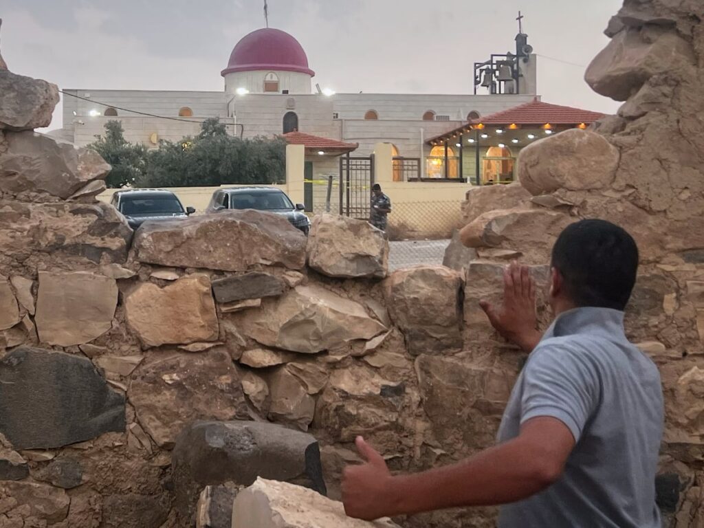 Gunmen open fire at a church during a funeral in Jordan, killing 7 and wounding 40