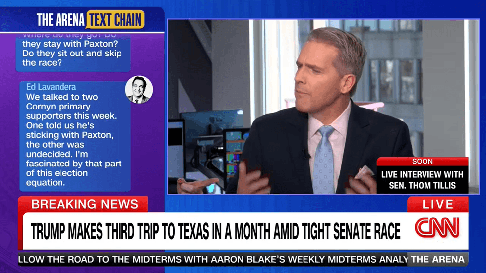 Scott Jennings squirms as CNN panel laughs at his Paxton take: 'Everyone stop laughing!'