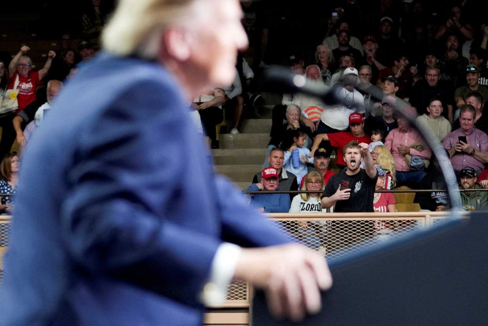 Trump rallies shrinking from packed stadiums to nearly full high school gyms
