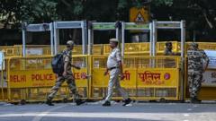 Thousands of security personnel deployed as Delhi braces for cockroach protest