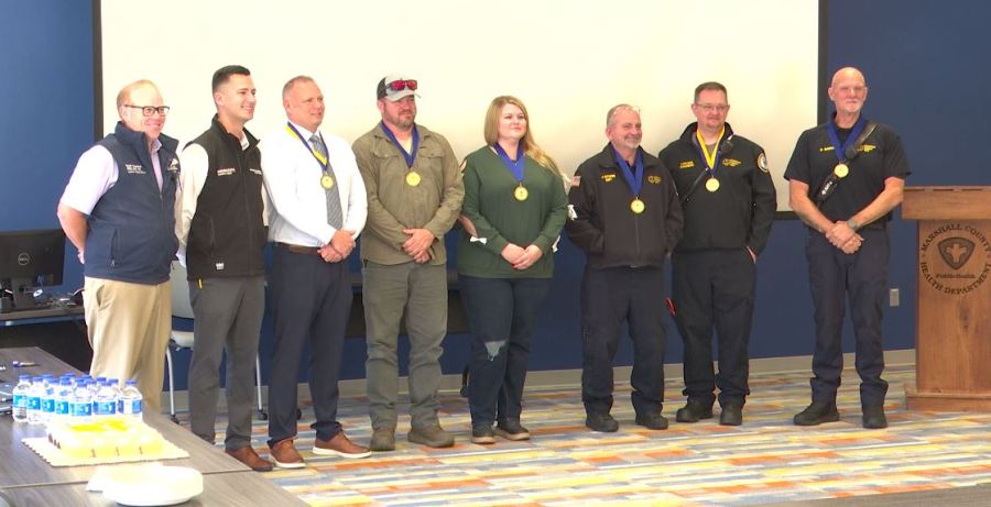 Marshall County EMS recognized for saving sheriff deputy