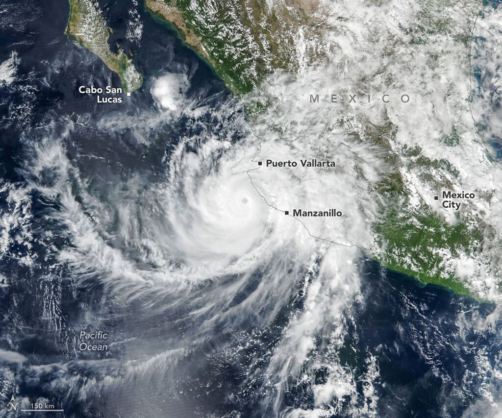 Hurricane Simon Lurks Off the Mexican Coast