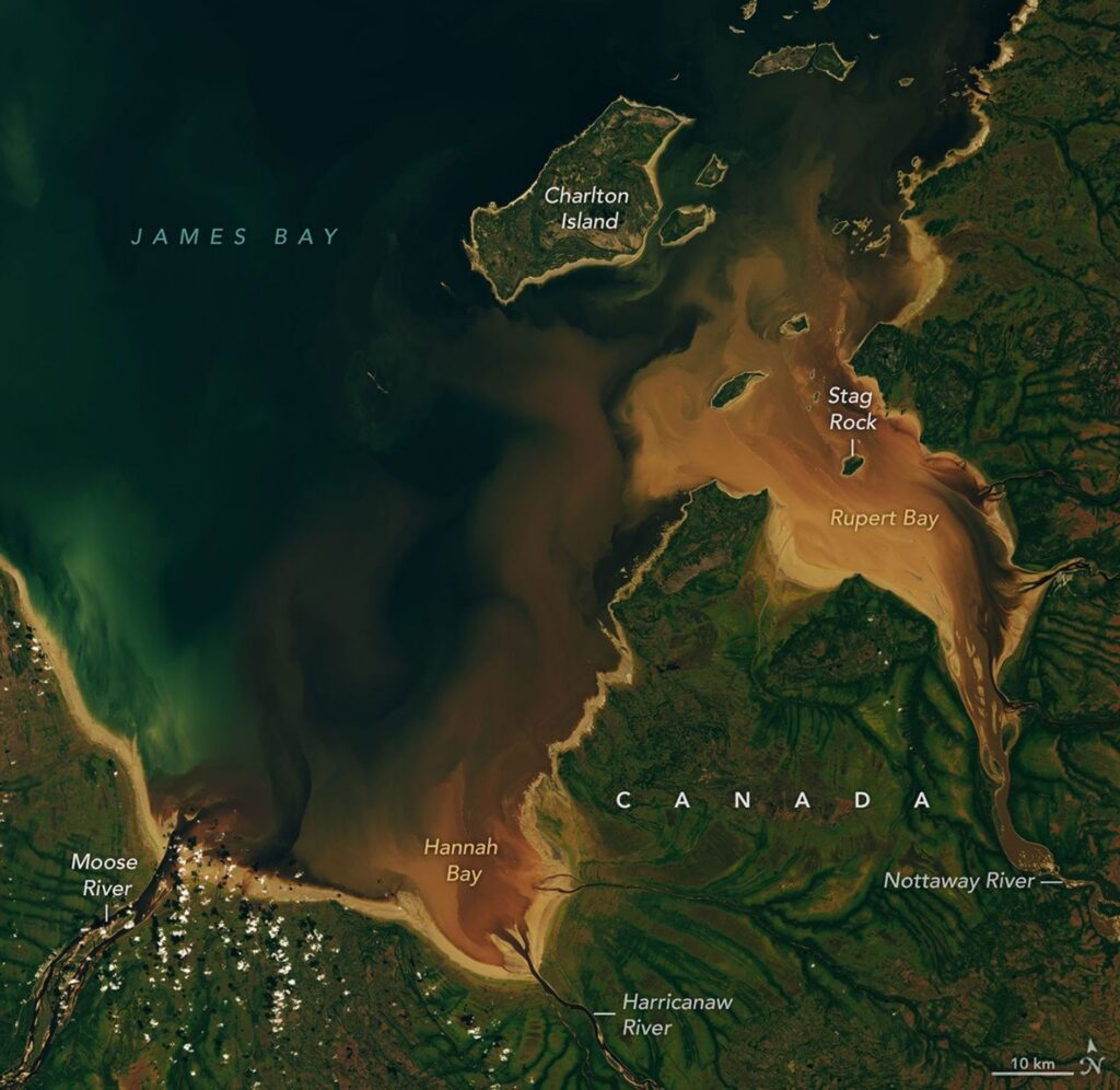 The Beaver Brown Waters of Rupert Bay 