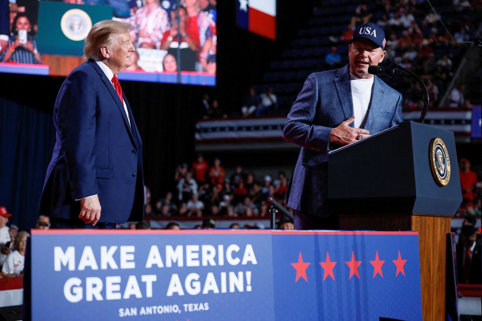 Trump fact-checked to his face by guest during rally: 'I don't think so, Mr. President'