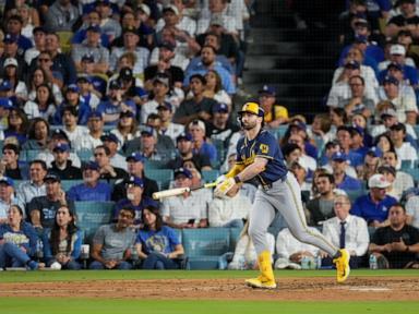 Brewers sweep the Dodgers in the NLCS to reach first World Series since 1982